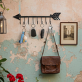 Bow & Arrow Wall Coat Rack — No-Drill Mount, Black