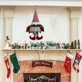 Christmas Gnome Garland Pendant — Hanging Pine Ornament, Red