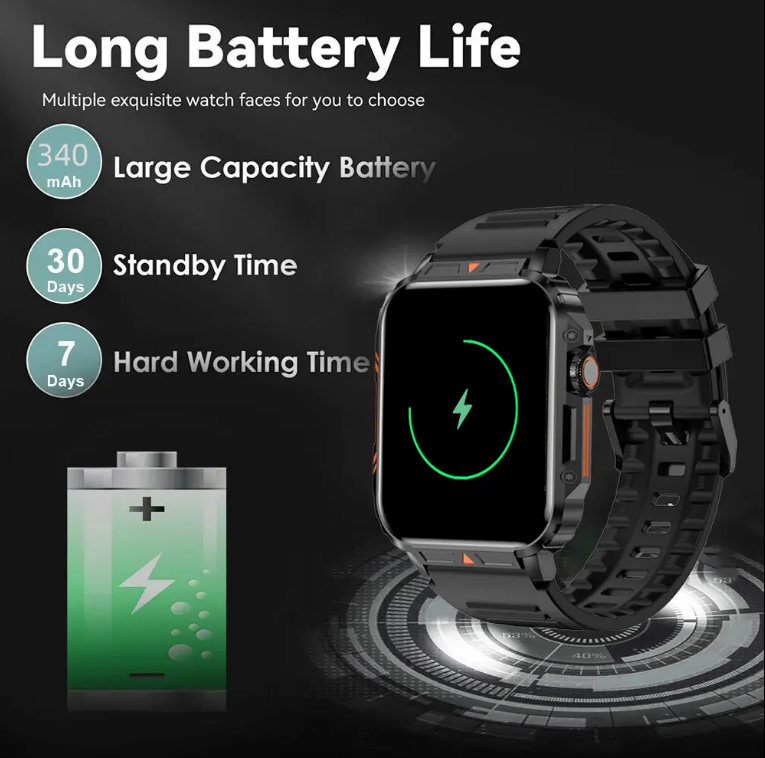 L81 Outdoor Sports Smartwatch — Answer Calls, Fitness Tracker, Waterproof