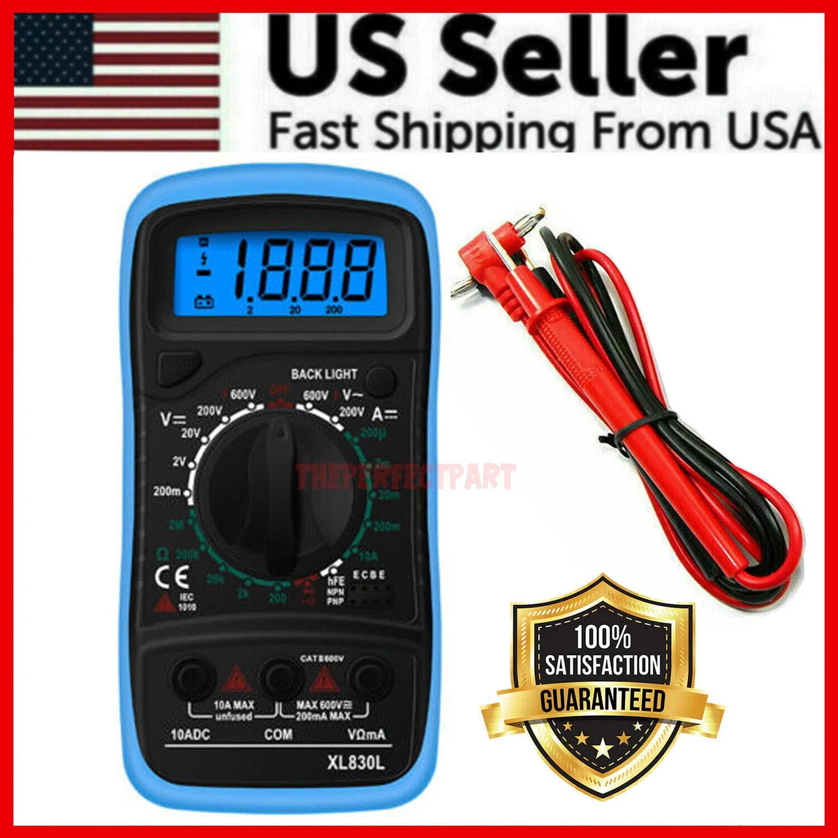 Digital Multimeter — AC/DC Voltmeter, Ammeter & Ohmmeter Tester