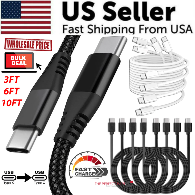 Braided USB-C Fast Charging Cable — 3FT, Black
