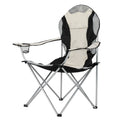 Folding Camping & Fishing Chair — Black/Grey