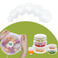 Silicone Stretch Lids 6-Pack — Microwave Food Covers & Bowl Lids