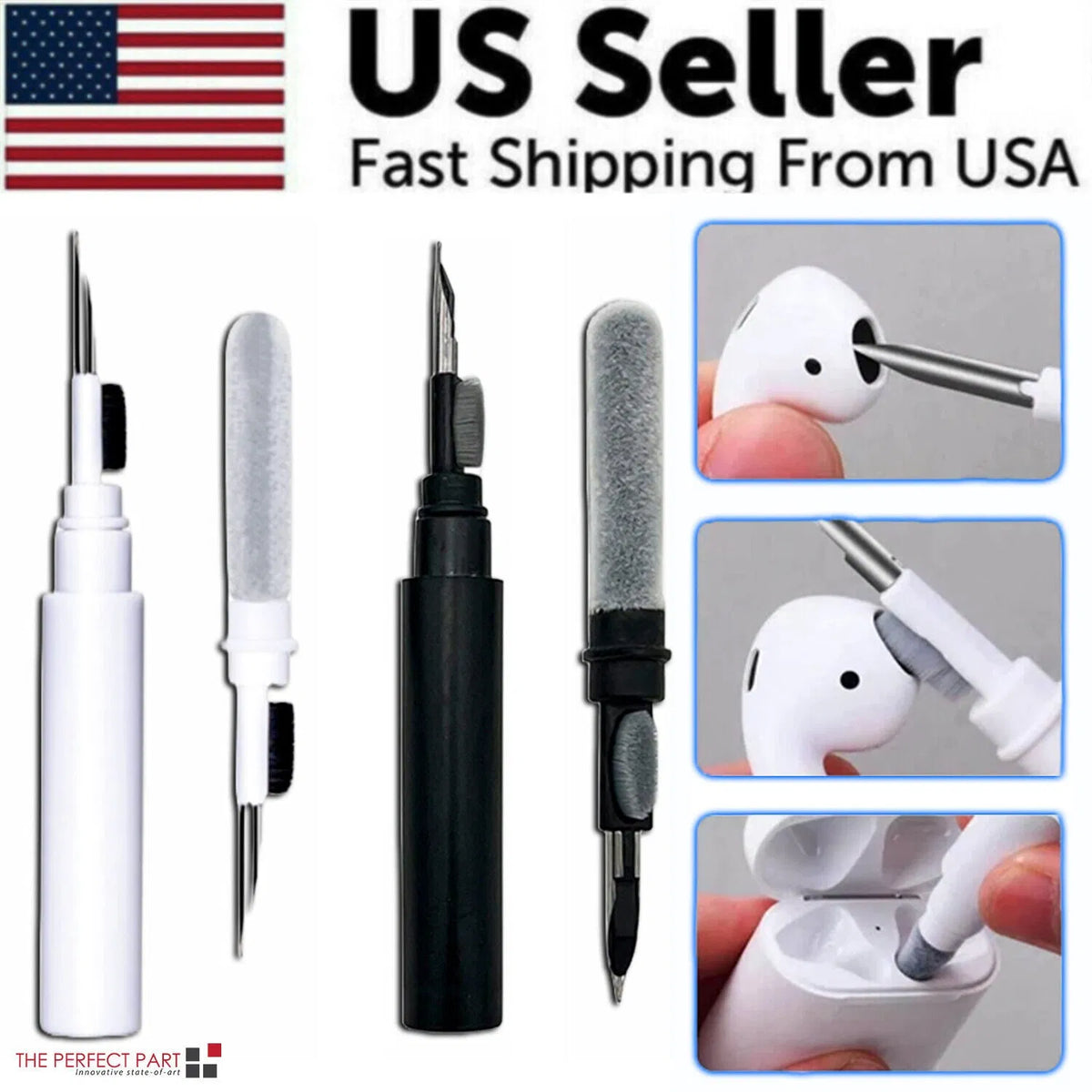 Earbud Cleaning Pen Kit — Black