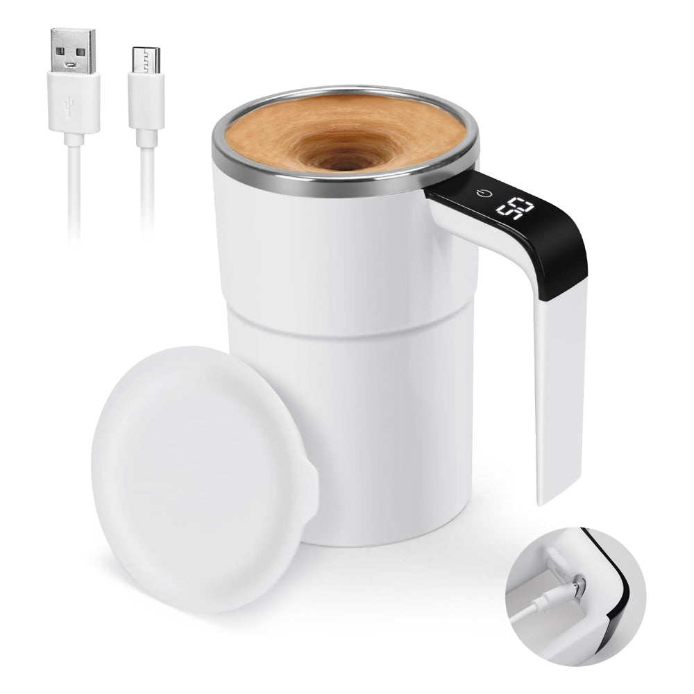 Self-Stirring Mug with LED Temperature Display — 12oz