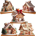 Gingerbread Village Table Decor Set of 5 — Christmas Village Houses
