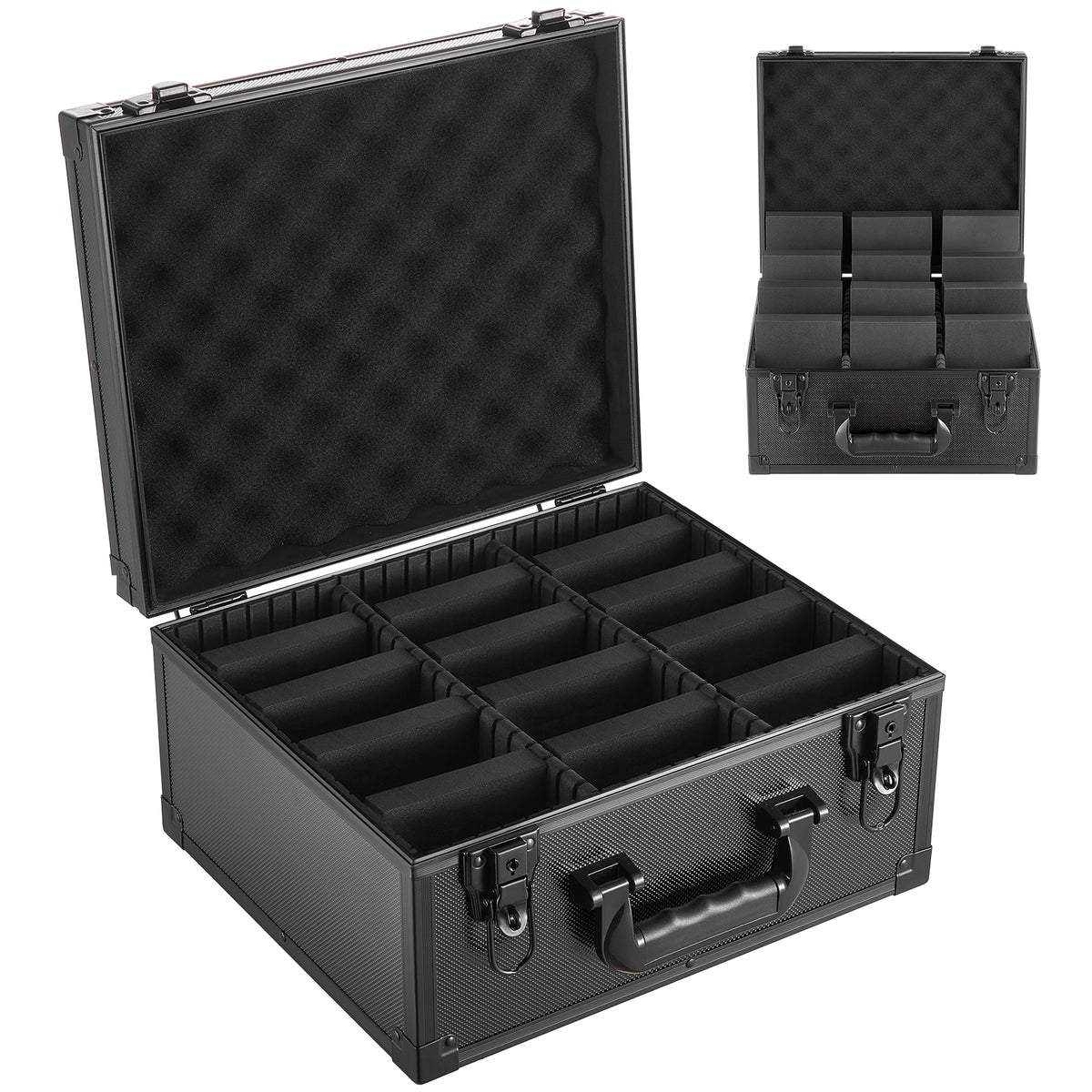 Graded Card Storage Case 3-Row — Fits 180 Slabs, Mechanical Lock