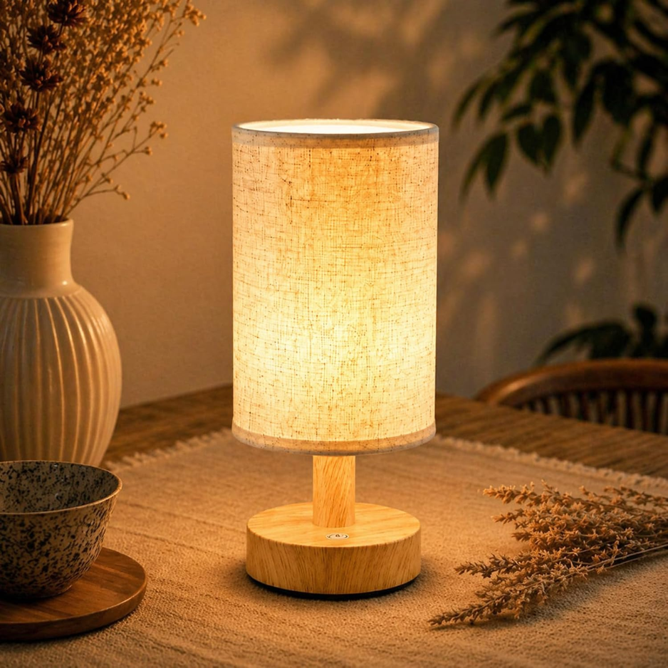 Mini Cordless Bedside Lamp — Touch Control Rechargeable LED Night Light