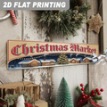 Winter Wonderland Metal Sign — Vintage Christmas Farmhouse Plaque