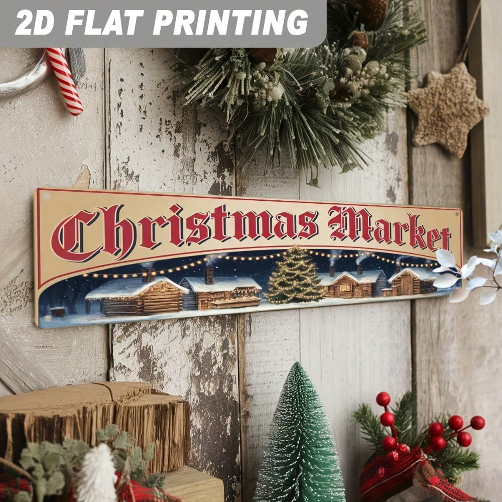 Winter Wonderland Metal Sign — Vintage Christmas Farmhouse Plaque