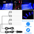 Car Interior LED Lights 4-Pack — Blue