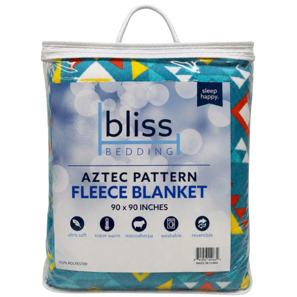 Extra Large Reversible Fleece Blanket 90x90 — 2-Pack