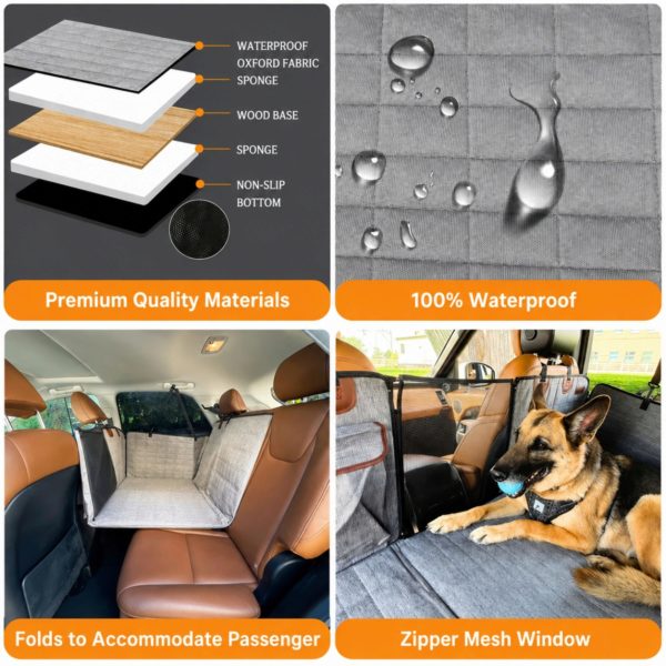 Hard Bottom Waterproof Backseat Car Protector — 2-Pack