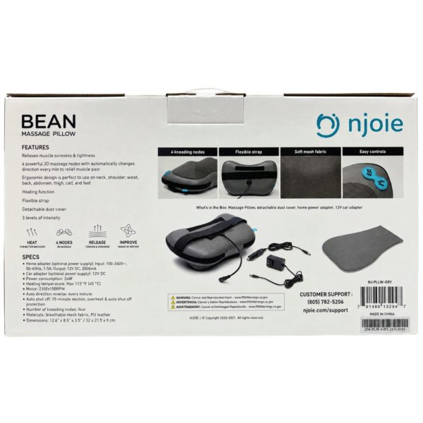 njoie Bean Shiatsu Massage Pillow — 2-Pack