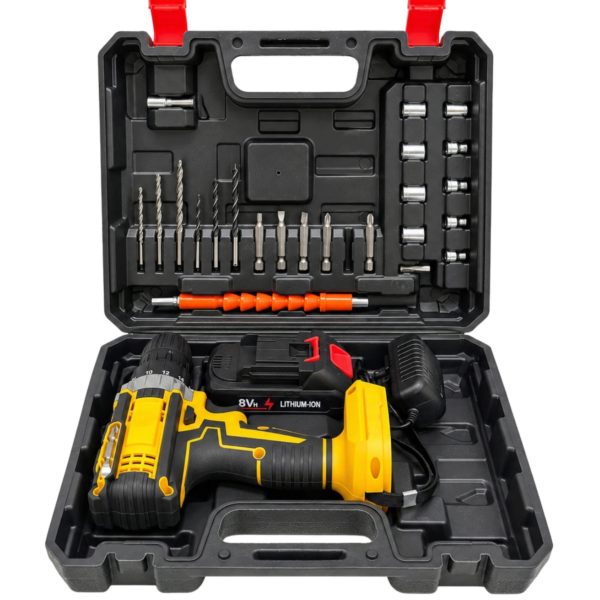 21V Cordless Power Drill Set 30-Pc — 2-Pack