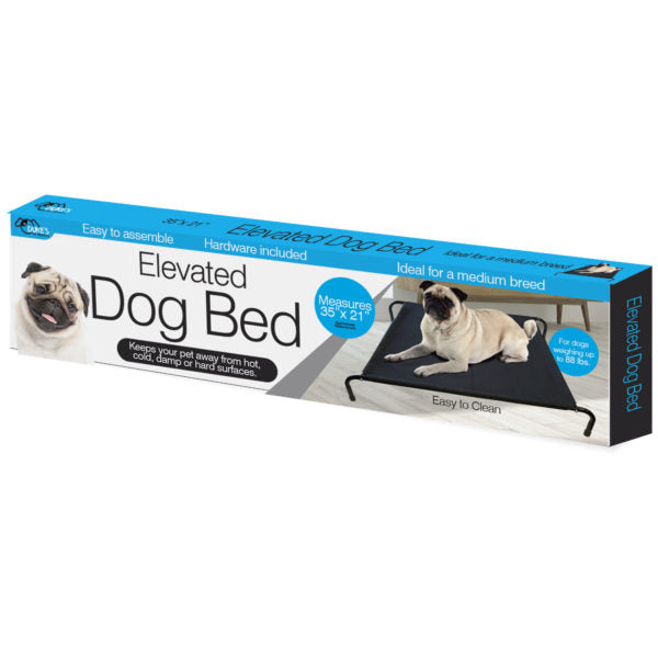 Water Resistant Elevated Dog Bed 35x21 — 2-Pack