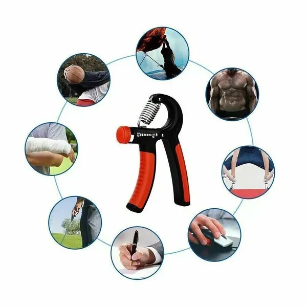 Adjustable Hand Grip Strengthener — Black/Red