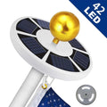 Solar Flagpole Light — 42 LED, Waterproof