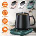 USB Coffee Mug Warmer — 3 Heat Settings, Auto Shut-Off, Green