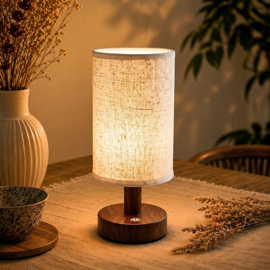Mini Cordless Bedside Lamp — Touch Control Rechargeable LED Night Light