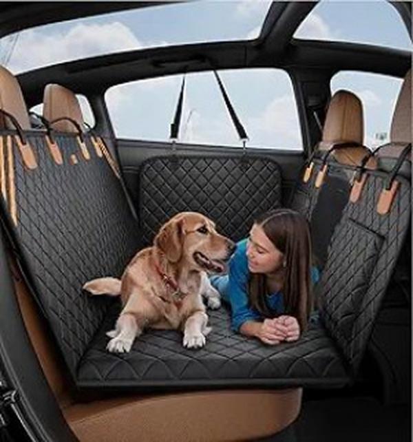 Dog Car Seat Cover — Waterproof Hammock with Hard Base