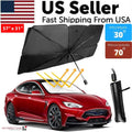 Car Windshield Sun Shade Umbrella — 57in Foldable Front Window Cover