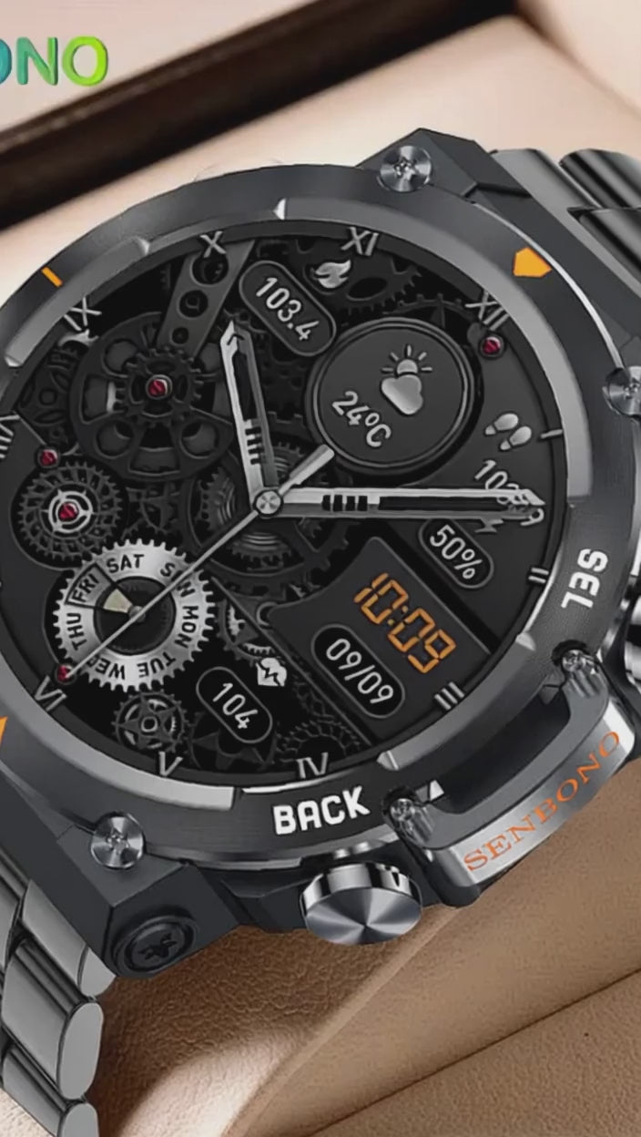MAX18 Smartwatch — 1.43' AMOLED Display, Bluetooth Calls, AI Voice demo video
