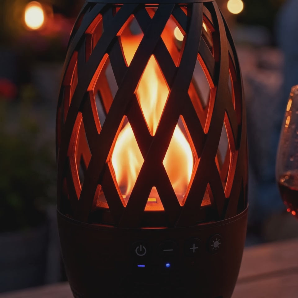 LED Flame Torch Speaker — Wireless Outdoor Speaker with Flickering Light demo video