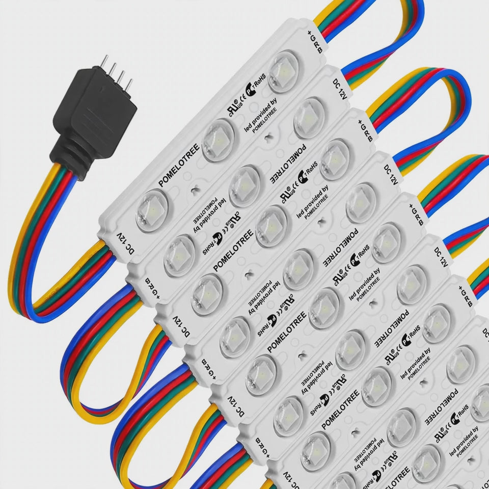 Waterproof RGB LED Module Light — 5050 SMD for Signs & Decor demo video