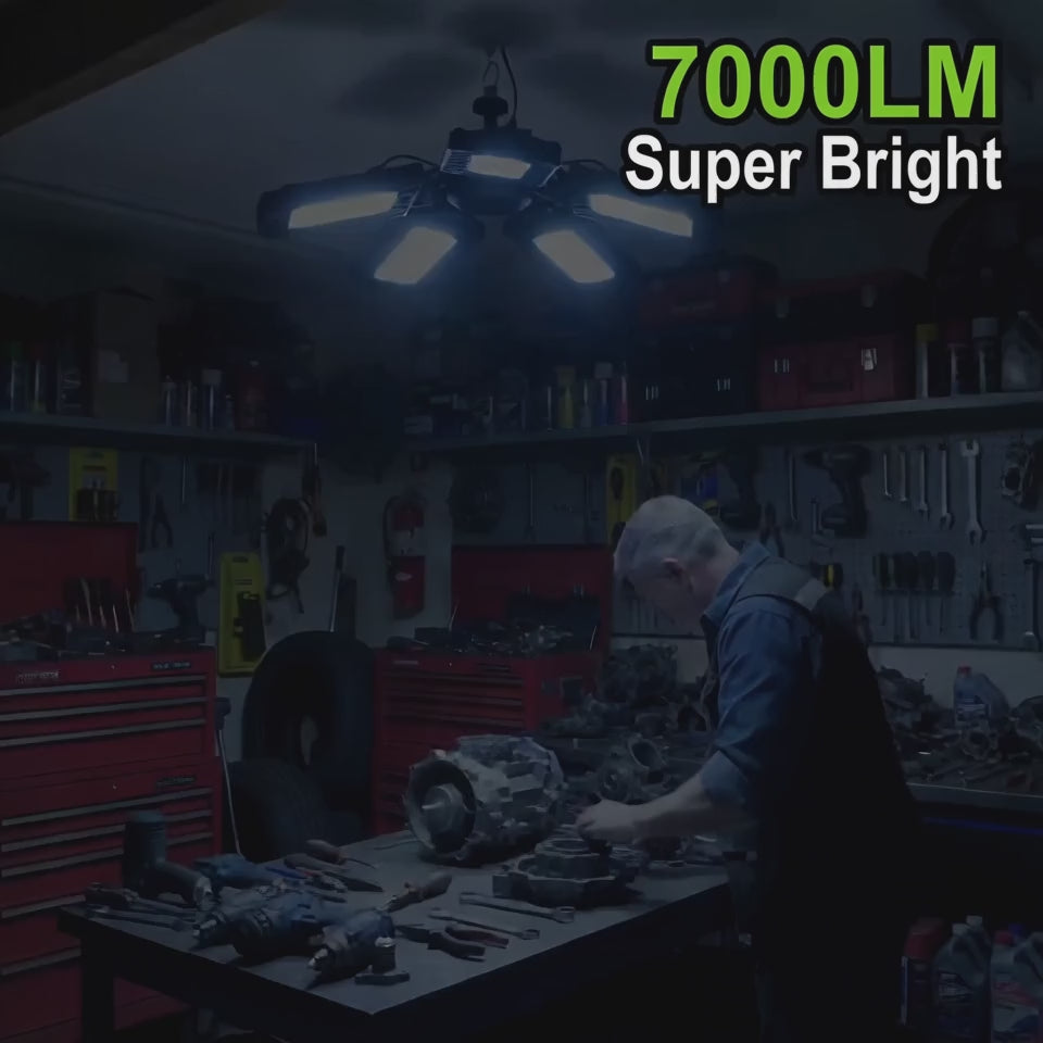 Deformable LED Workshop Light — Adjustable Ceiling Mount demo video